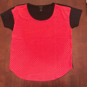 Red and black blouse